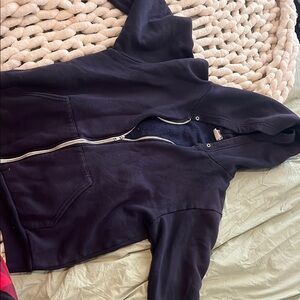 American Apparel Black Casual Jacket with Ribbed Cuffs